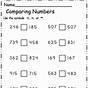 Worksheet For Comparing Numbers