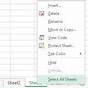 How To Select All Worksheets In Excel