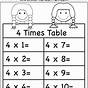 Multiplication By 4 Worksheets