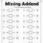Find The Missing Addend Worksheet