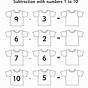 Subtracting Within 10 Worksheet