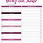 Printable Weekly Meal Planner Template With Snacks