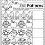 Fall Pattern Worksheet For Kindergarten