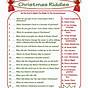 Christmas Song Riddles Worksheets
