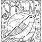 Spring Time Free Printable Color Sheets