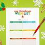 Christmas List Worksheets For Kids
