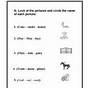 English Worksheets For Grade 1