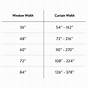 Width Standard Curtain Sizes Chart