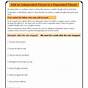 Dependent And Independent Clause Worksheet