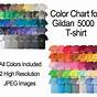 Gildan G500 Color Chart