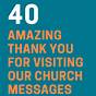 Sample Thank You Letter For Church Visitors