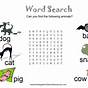 Printable Word Search Animals