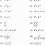 Equations With Exponents Worksheets