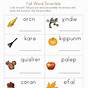 Fall Vocabulary Worksheet Printable