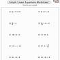 Practice Linear Equations Worksheets