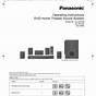 Panasonic Sc Hc05 Docking Speaker Owner's Manual