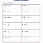 Free Printable Equation Worksheets
