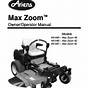 Ariens Max Zoom 60 Manual