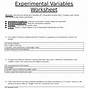 Experimental Variables Worksheets