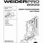 Weider Pro 8900 Manual