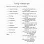 Ecology Vocabulary Worksheet 7th Grade