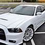 White Dodge Charger With Black Rims