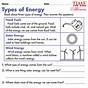 Forms Of Energy Worksheet 4th Grade