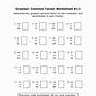 Finding Greatest Common Factor Worksheets