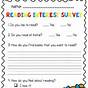 Child Reading Survey Worksheet