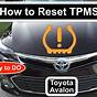 Turn Off Tire Pressure Light Toyota Camry