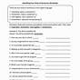 Identifying Sentences Worksheet