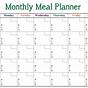 Monthly Meal Plan Printable