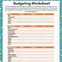 How Do I Budget Worksheet Answers