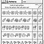 Pattern Printable Worksheets Kindergarten