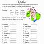 Dividing Words Into Syllables Worksheets