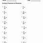 Percents To Fractions Worksheets