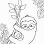 Sloth Coloring Pages Free Printable