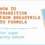 Formula To Whole Milk Transition Chart