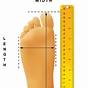 Foot Size Printable Chart