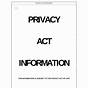 Printable Privacy Act Cover Sheet