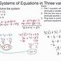 System Of Equations With 3 Variables Worksheets