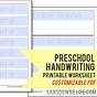 Handwriting Worksheet For Preschool