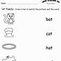 Kindergarten Word Family Worksheet