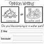 Opinion Writing Prompts For 2nd Grade