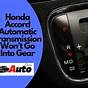 Transmission System Problem Honda Accord