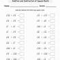 Math Worksheets Square Roots