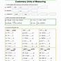 Customary Conversions Worksheet 4th Grade