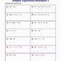 Expressions And Equations Worksheets