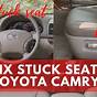 Check Rear Seat Toyota Camry Turn Off
