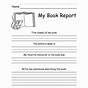 First Grade Book Report Worksheet